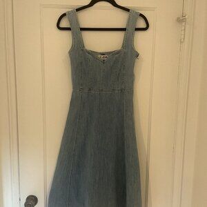 Le Jean Denim Midi Dress (S)